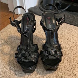 Black platform heels